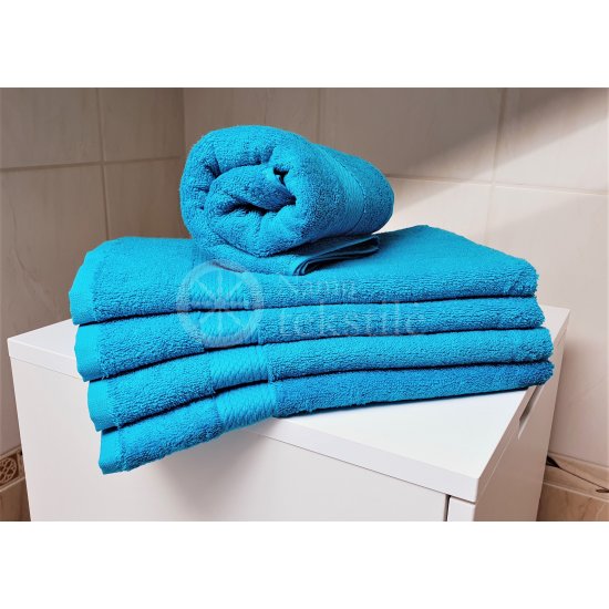 Medvilninis frotinis vonios rankšluostis turkio spalvos